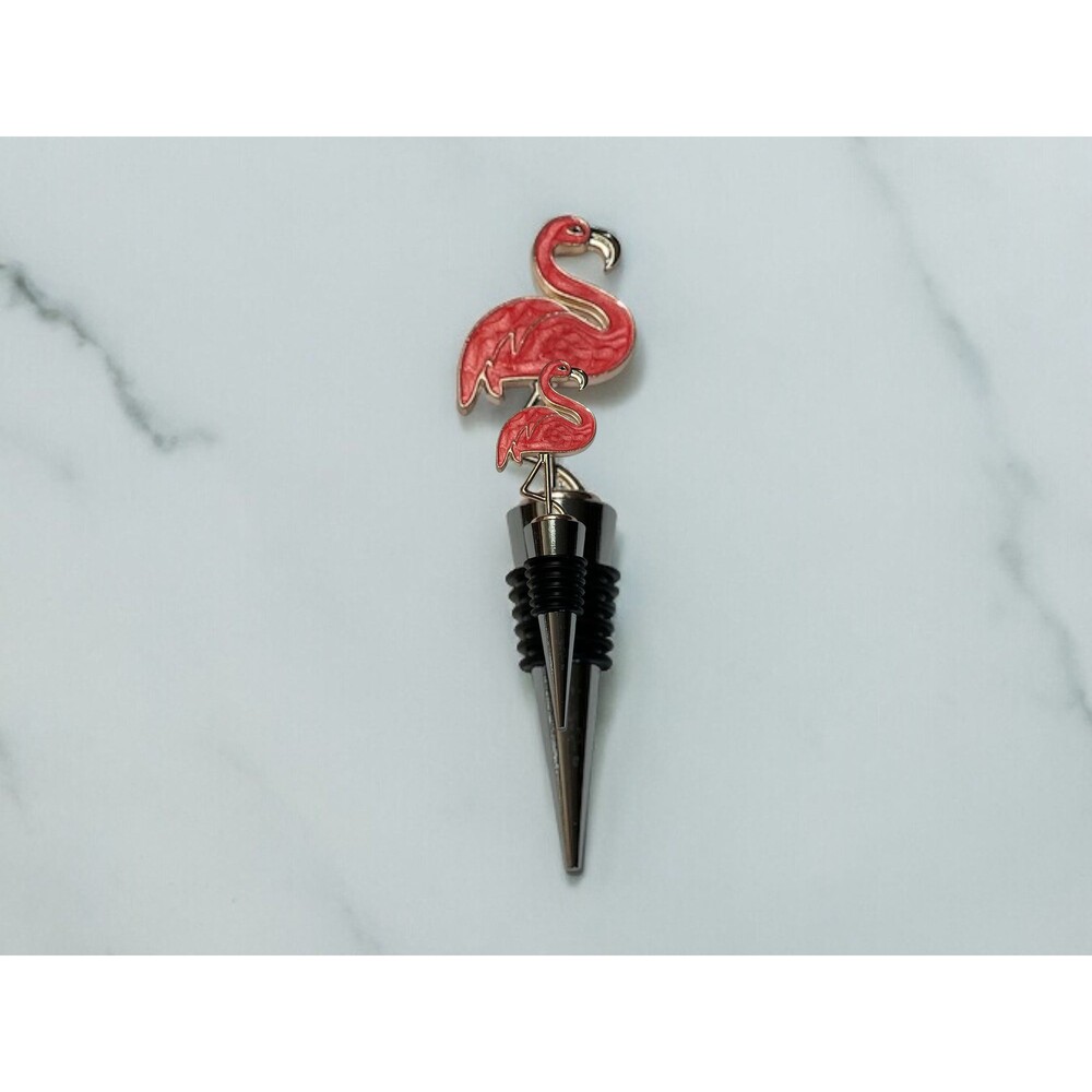 Whimsical Pink Flamingo Wine Bottle Stopper - Fun Resin Stopper for Wine Lovers